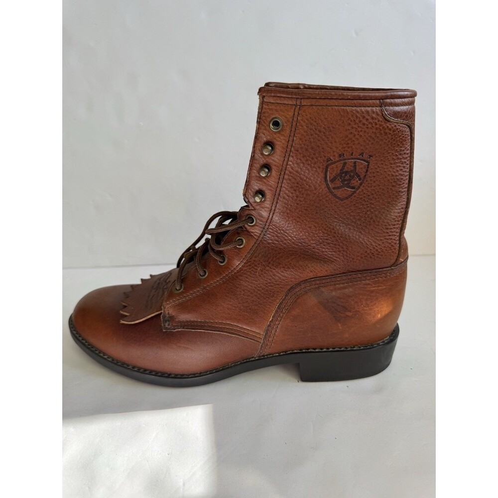 Ariat Heritage Lacer Boots Brown Leather Western Kiltie Packer Mens 11